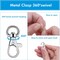 Key Chain Swivel Hooks, Anezus 100pcs Keychain Hardware Metal Swivel Snap Hook Lanyard Clips Hooks with Keychain Rings for Keychain Hardware and Lanyard Charms